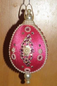 Vtg Zimonick Pink Iridescent ~ 2" Christmas Ornament ~ Swarovski Crystal & Pink - Picture 1 of 5