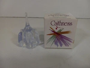  Caithness Scotland Fluted Lilac & White Crystal Paperweight/RingStand - Picture 1 of 6