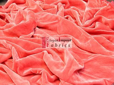 SILK RAYON VELVET SOLID FABRIC 45”W COSTUMES, APPAREL,UPHOLSTERY 43COLOR BY YARD - Image 1 of 3