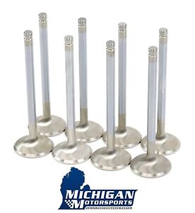 1.550" Stainless LS Exhaust Valves Qty 8 for Cathedral Port 4.8L 5.3L 5.7L 6.0L