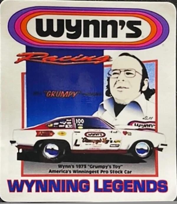 VRHTF NHRA "COOL "WYNN'S BILL"GRUMPY JENKINS WYNNING LEGENDS" 3 X 4.25" STICKER - Image 1 of 1
