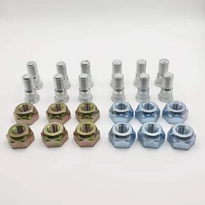 12x Wheel Nut + Stud Front 6 Right + 6 Left for ISUZU NPR NQR NPR-HD NRR 98-25 - Image 1 of 4