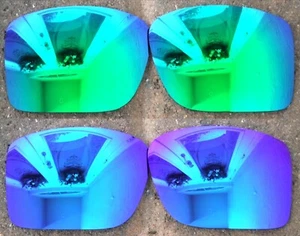 Galaxy Ersatzgläser Für Oakley Double Edge OO9380 Polarisierte Blau/Grün - Picture 1 of 7