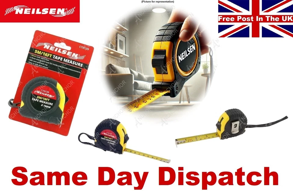 5M/16FT Neilen Classic Tape with Blade Armor tape Measure Construction Measuring - Image 1 of 1
