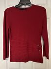 Ziani Couture Women?S Size Large Long Sleeved Red Shirt