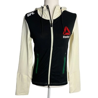 Sudadera con Capucha Reebok Combat UFC XS Negra Bolsillos Doble Cremallera Completa NUEVA Foto 1 de 4