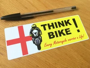 THINK BIKE - Pegatina de la bandera de Inglaterra - VENDEDOR DEL REINO UNIDO - Imagen 1 de 1