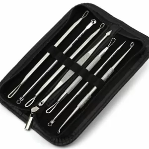 7x Blackhead Pimple Comedone Spot Acne Extractor Remover Kit Popper Tools UK NEW - Picture 1 of 9