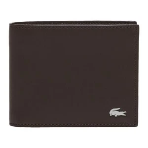 LACOSTE PORTAFOGLIO PELLE GOFFRATA - MARRONE - NH1115FG-028 - Imagen 1 de 1