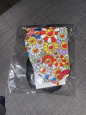 TAKASHI MURAKAMI x MoMA 'Flowers' Adult Unisex Face Mask w/ Pouch & Clip **NWT** - Image 1 of 4
