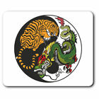 Computer Mouse Mat - Yin Yang Tiger Dragon Chinese Karate Office Gift #4741