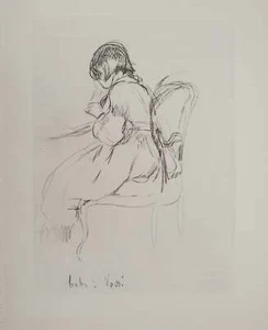 Berthe MORISOT: Kleines Mädchen liest, Tiefdruck - Bild 1 von 5