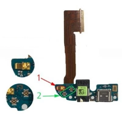 Repuesto de puerto de carga USB con conector de audio para auriculares para HTC One E8 Ace Dual Sim Foto 1 de 3
