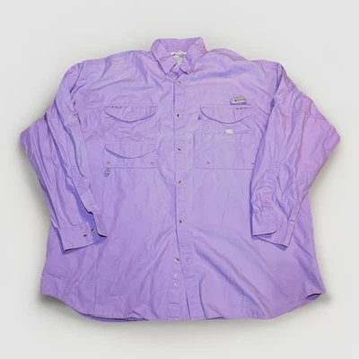 Camisa de pesca Columbia XXL para hombre púrpura ventilada manga larga estilo PFG Foto 1 de 4