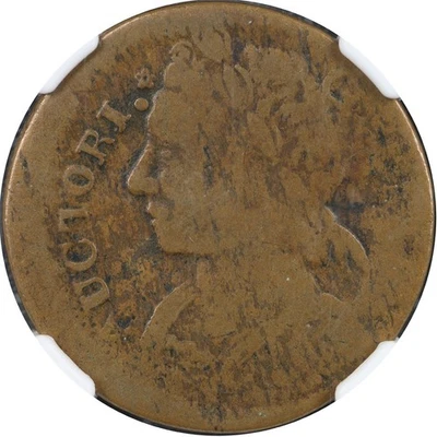 1787/1877 Connecticut 1/2p M12-Q W2885 R3 NGC F12 Overdate - Image 1 of 3