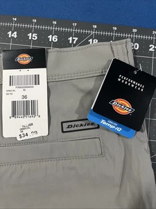 Dickies Temp IQ Shorts Uomo 34 Grigio Performance Cooling Lavoro Golf - Nuovo - Foto 1 di 6