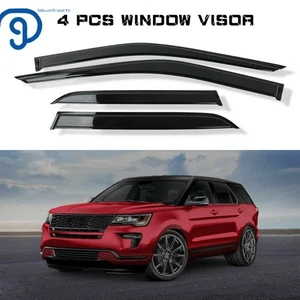 Window Vent For 2011-2019 Ford Explorer Smoke Visor Rain Guard Wind Deflector 4X - Picture 1 of 9