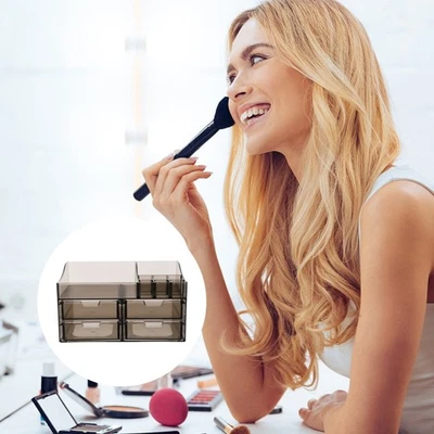  Transparent Large Capacity Storage Containers Desk Drawer Organizer - Image 1 of 4