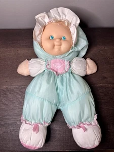 Muñeca bebé Fisher Price Puffalump 1990 vintage para niños verde menta ojos azules rubia - Imagen 1 de 17