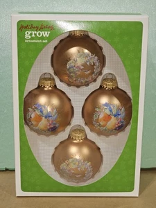 Obstschmuck 4er Box Vintage Holiday Living Glas Weihnachten - Bild 1 von 6