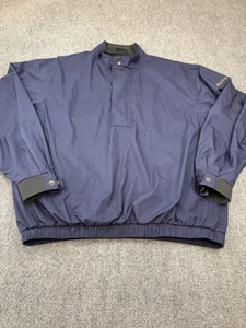 FJ Footjoy Dryjoys Men’s 1/4 Zip And Snap Pullover Golf Jacket Size L Blue - Picture 1 of 10