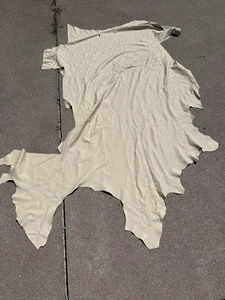 Leather Hide for Native Crafts Taxidermy Creamy Ivory Skin Pelt Leather working - Picture 1 of 10