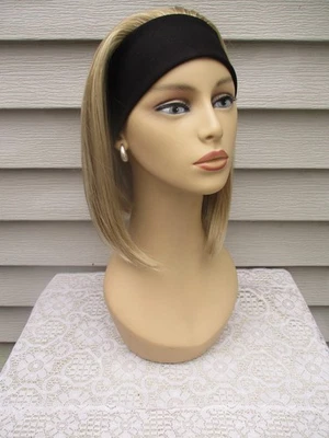 HiVision HEADBAND WIG Hairpiece Color Blonde w/Black Stretch Headband - Image 1 of 4