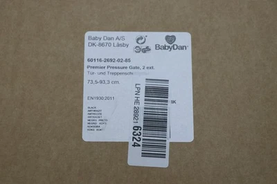 BabyDan Premier, Ohne bohren Treppenschutzgitter, 73,5-93,3 cm, Türschutzgitter - Bild 1 von 2