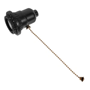 Desk Lamp Holder Socket Assembly and Replacement with Outlet Pull Chain - Picture 1 of 12