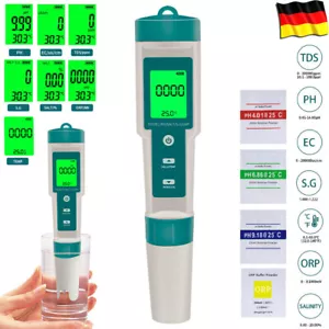 7 in 1 Digital Messgerät PH/ORP/EC/TEMP/SALT/S.G/TDS Wasseertester Pool Prüfer - Bild 1 von 8