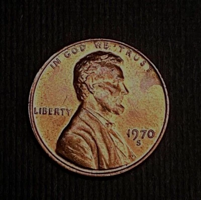 Rare 1970 S Lincoln Memorial Penny.  FLOATING ROOF! NO FG! - Image 1 of 4