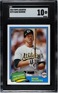 2018 Topps Archives #275 Mark McGwire SGC 10 GEM MNT - Picture 1 of 2