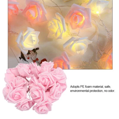 3 Meter 20LED USB Artificial Flower String Lights Rose Fairy Lights For Vale HG5 - Image 1 of 4