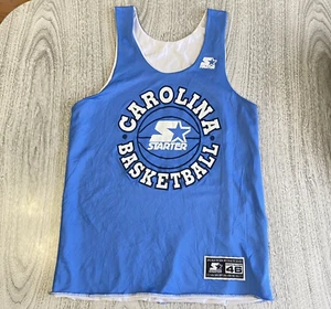 Vintage Carolina Tarheels UNC Basketball Reversible Practice Jersey Starter 46 - Picture 1 of 5