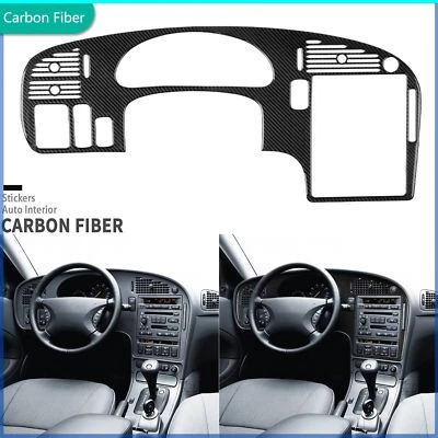 Cubierta de panel de consola velocímetro de tablero de fibra de carbono real para Saab 9-5 1999-05 Foto 1 de 4