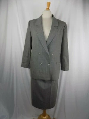 JOHN MEYER Size 10 Suit Blazer Skirt Gray Wool USA - Изображение 1 из 4