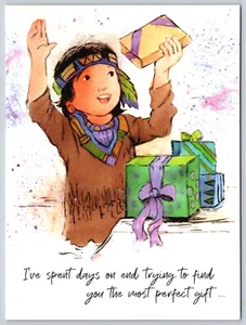 Tarjeta de felicitación niños nativos americanos St. Labre indio católico escuela secundaria - Imagen 1 de 4