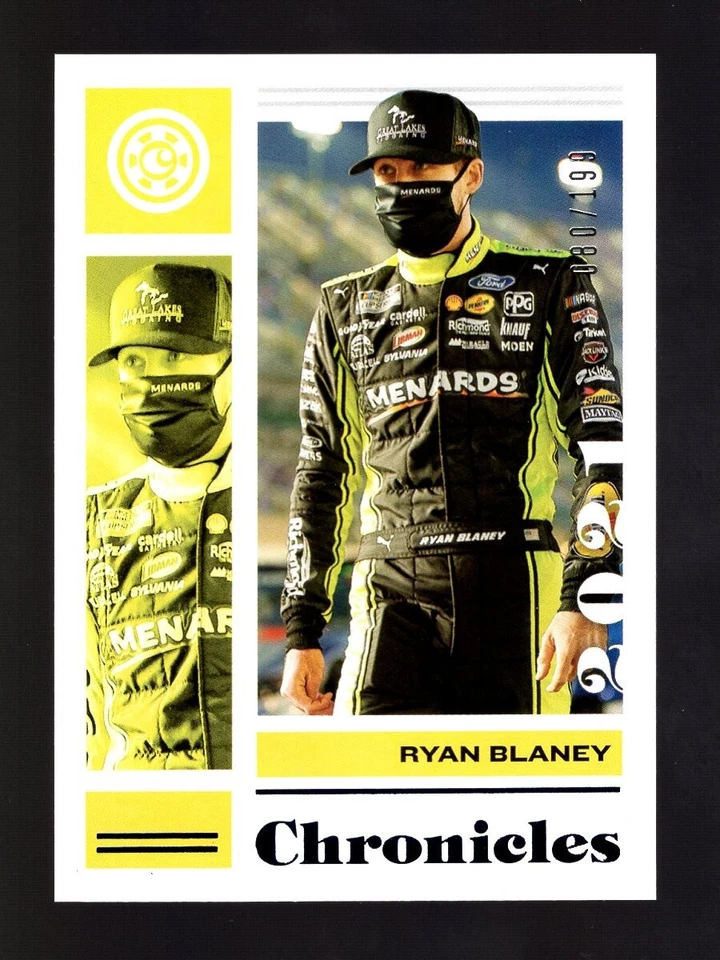 2021 CHRONICLES NASCAR RACING BLUE #16 RYAN BLANEY 80/199 - Image 1 of 1