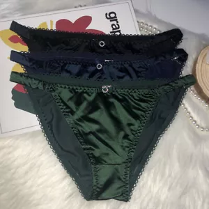 5er-Pack Menge Damen Satin Höschen Slips Unterwäsche sexy Schnur Bikinis Dessous ~ - Bild 1 von 9