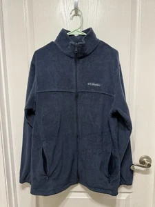 Columbia Men's Fleece Full Zip Long Sleeve Blue Jacket Sweater Size XLT - Picture 1 of 6