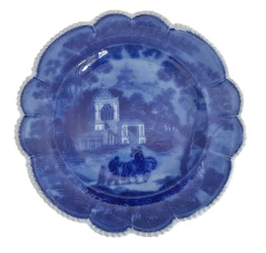 Flow Blue 10" Plate - Picture 1 of 21