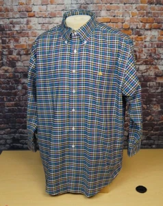 Brooks Brothers Non Iron Shirt Oxford Button Down Supima Cotton Plaid Mens XL - Picture 1 of 11