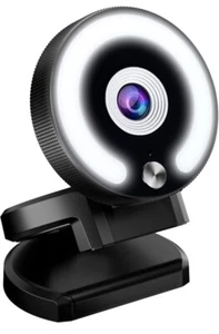 2K QHD Webcam with Streaming Microphone, Adjustable Lights & Autofocus.BrandNew. - Picture 1 of 6