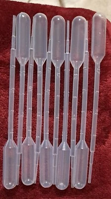 24 - 1 ml Durable Dropper Pipette Transfer Graduated Disposable Plastic 2 dozen — 第 1/2 张图片