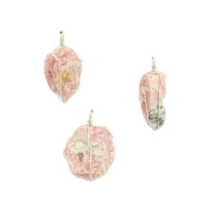 Pendentif pierre brute Rhodochrosite et Argent - Imagen 1 de 1