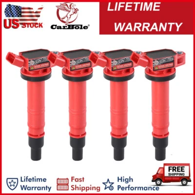 Set of 4 Ignition Coil For 2005-2012 Toyota Tacoma 4.0L 2.7L UF495 90919-02248 - Image 1 of 4