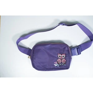 Coast Salish 'Owl Chick' by Douglas Horne Embroidered Indigenous Design Belt Bag - Picture 1 of 3