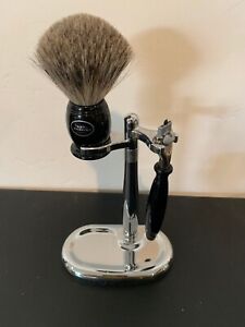 The Art Of Shaving Razor Stand, Badger Brush, Razor, Salesman Sample, New
