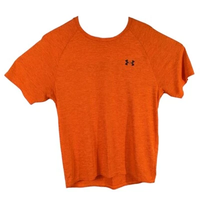 Mens Orange Heather UNDER ARMOUR Loose TECH Tee Athletic Shirt Workout Medium - Image 1 of 4
