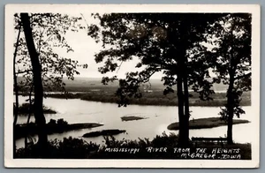 Postcard RPPC c1950s McGregor IA Mississippi River From The Heights - Picture 1 of 2